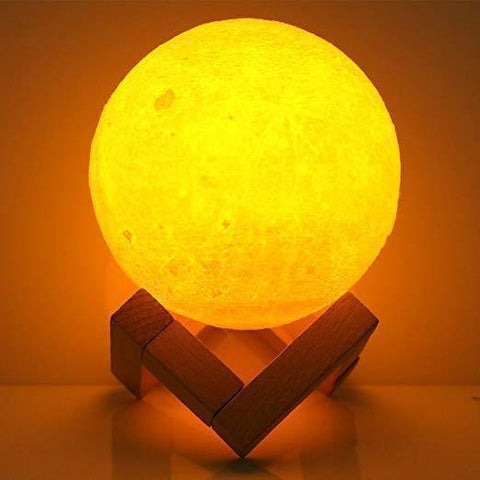 (BIG DISCOUNT)USB Rechargeable 3D Printing Moon Lunar LED Night Light