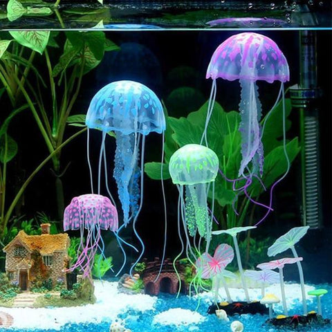 5 Pcs Assorted Artificial Jellyfish - Perfect For Aquarium Fish Tank!